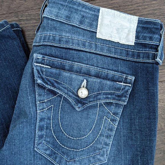 True Religion Becky Mother of Pearl Jeans- Size 28 - Picture 6 of 7